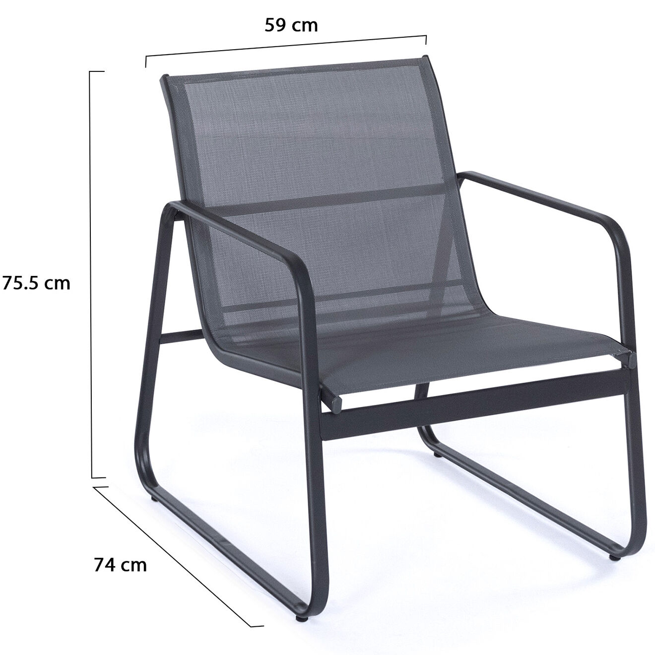 Pratik Garden Salon de jardin 4 places gris
