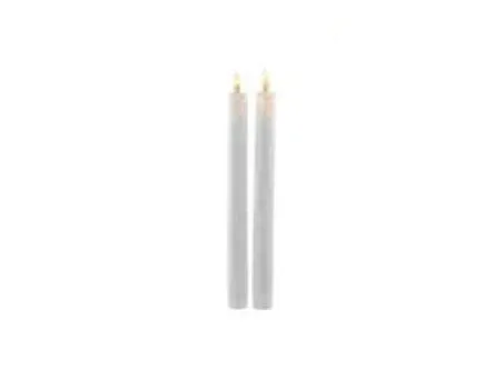 Sirius Sille Exclusive Kronelys Hvid - Ø 2 cm - H 25 cm - 2 stk