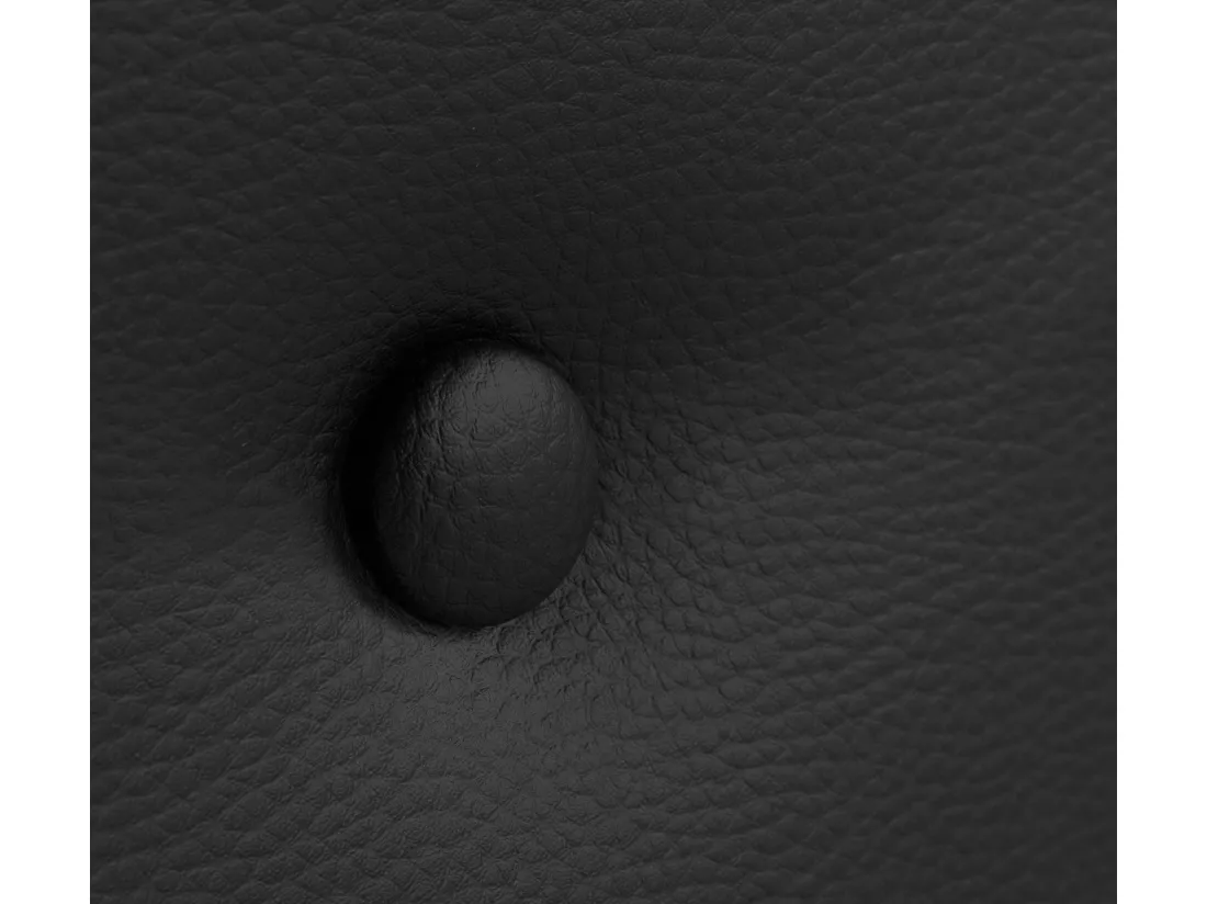 DHOME Tête de lit similicuir avec 2 rangées de boutons 145x50cm Lits 135/140 - Noir