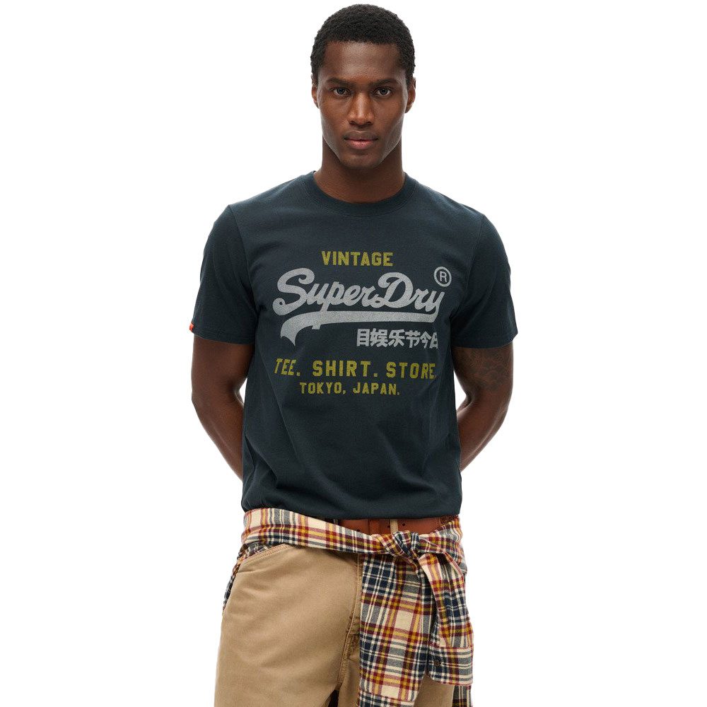 Superdry Vl Heritage Relaxed Tee Herren eclipse navy