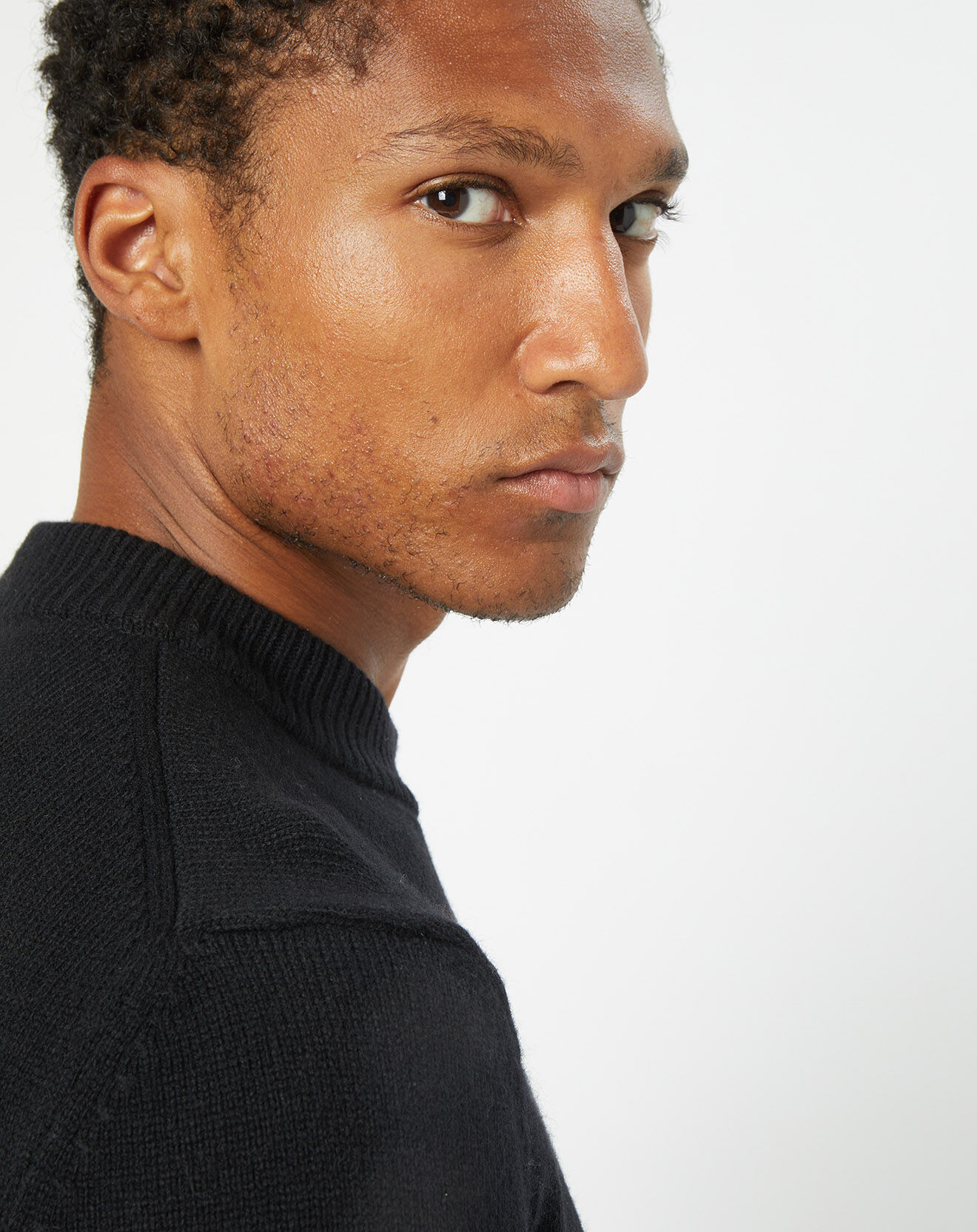Marc O'Polo Pull en Laine d'Agneau mélangée col rond noir