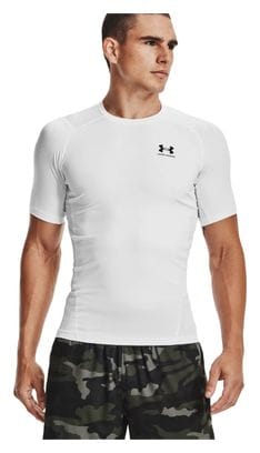 Maillot manches courtes de compression Under Armour HeatGear Blanc Homme