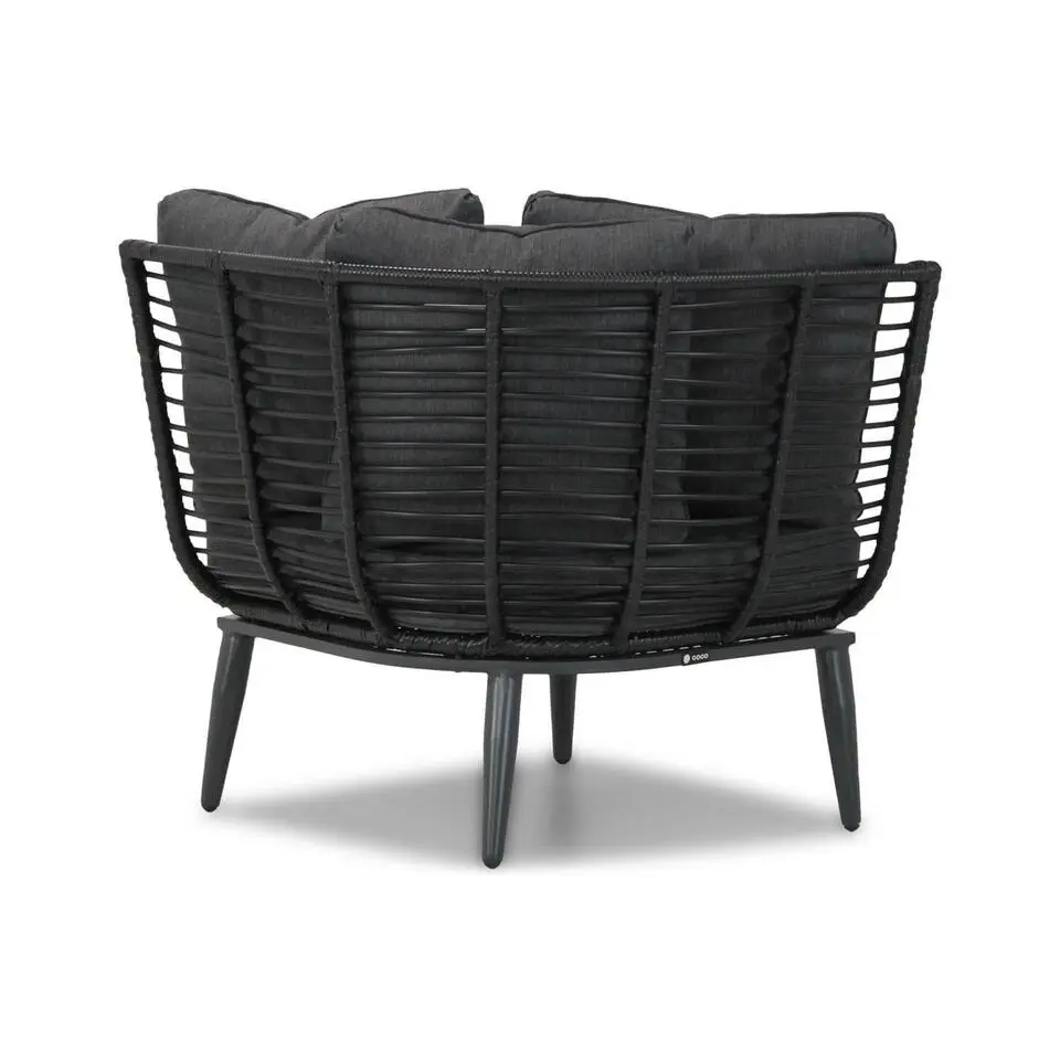 Hoek loungeset 4 personen Wicker Zwart Coco Coco Leonardo