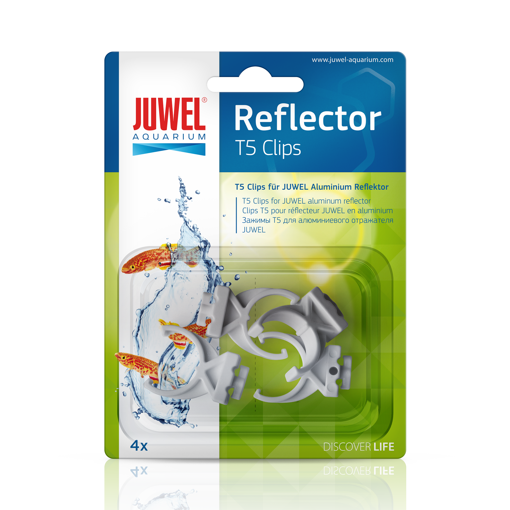 Juwel Kunststof klemmen voor T5-reflectoren (4 stuks)