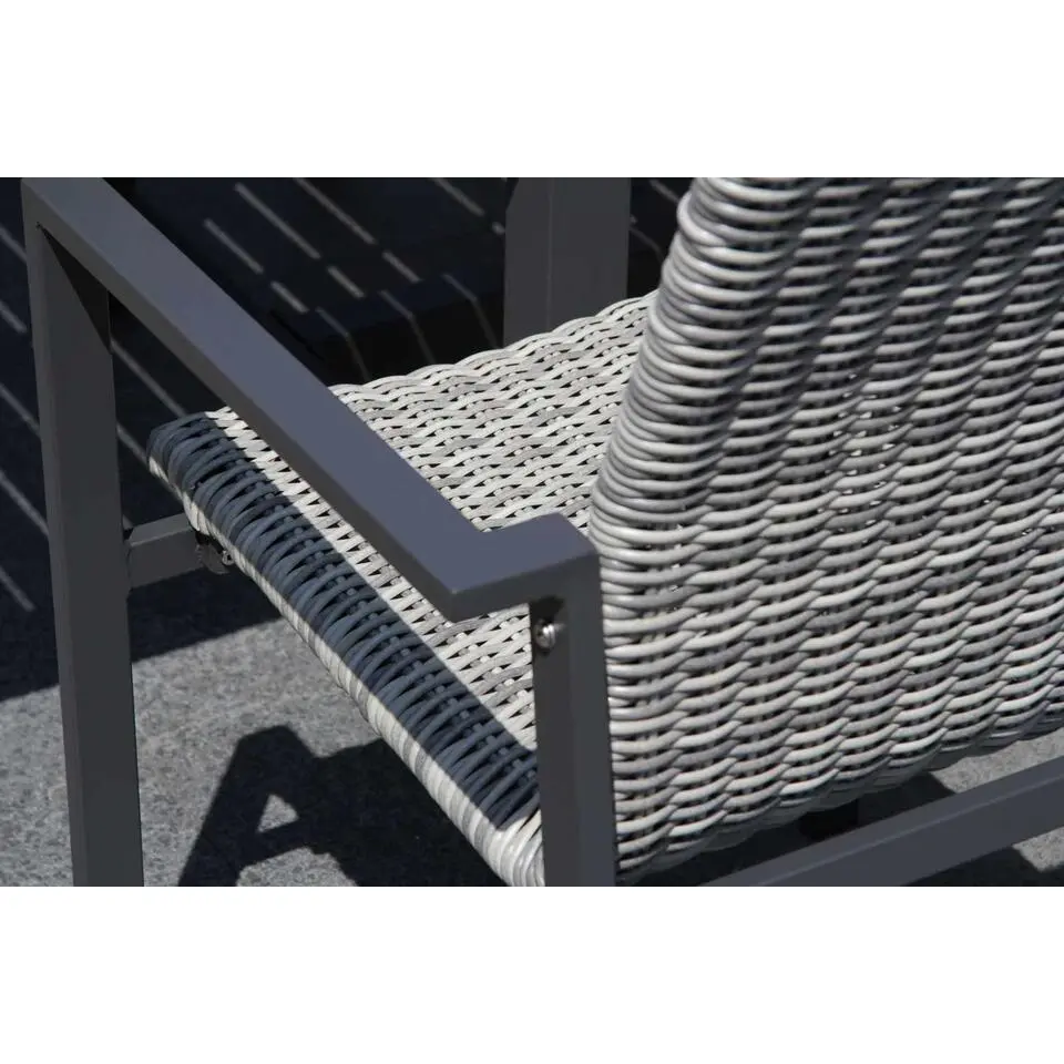 Tuinstoel stapelbaar Wicker Grijs-antraciet Lifestyle Garden Furniture Upton