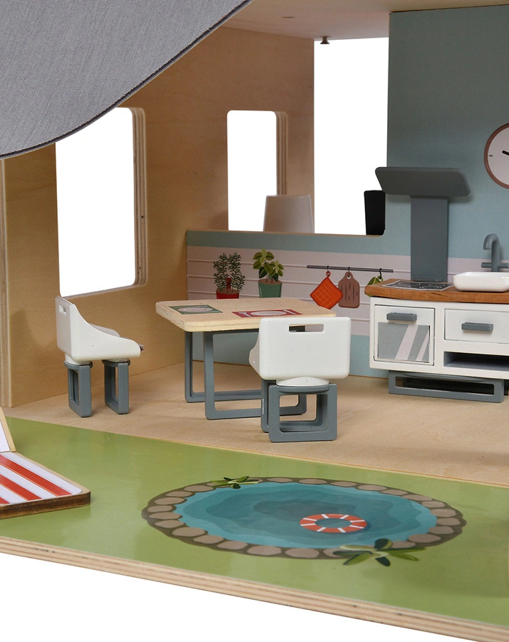 Puppenhaus VILLA VERANDA 25-teilig in bunt