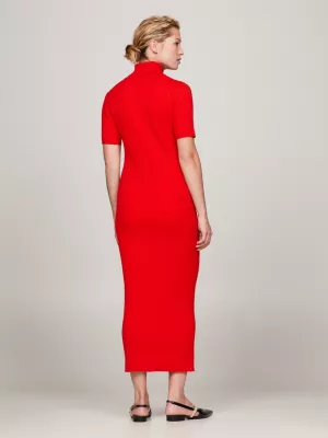 Vestido de malha curta com tranças