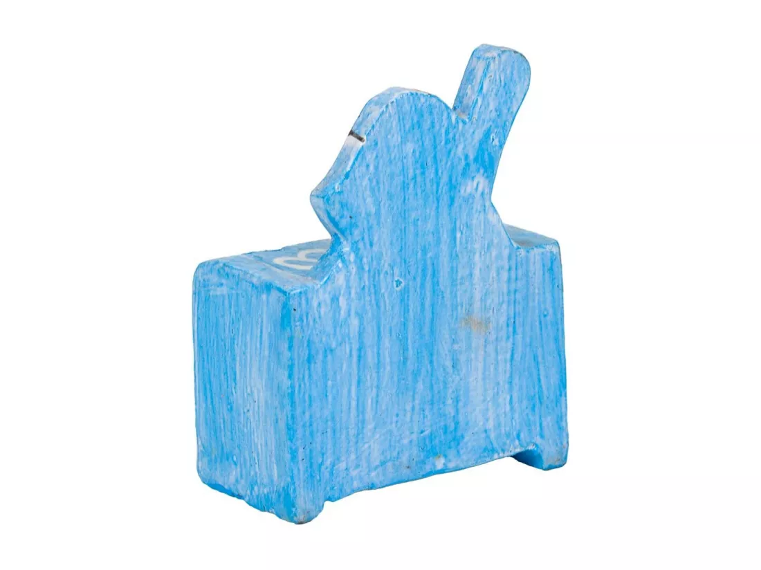 Calendrier en bois bleu 7x4x9h