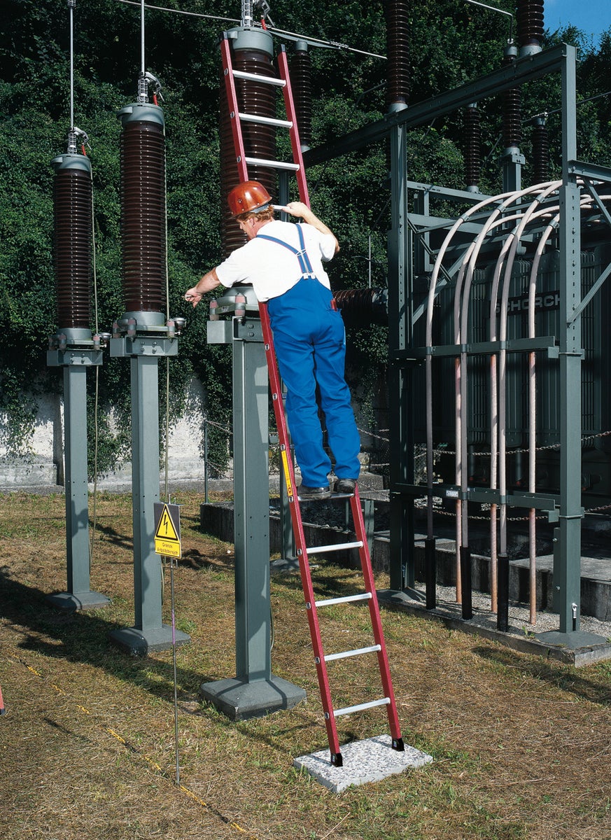 MUNK kunststof uitschuifladder, 6 sporten