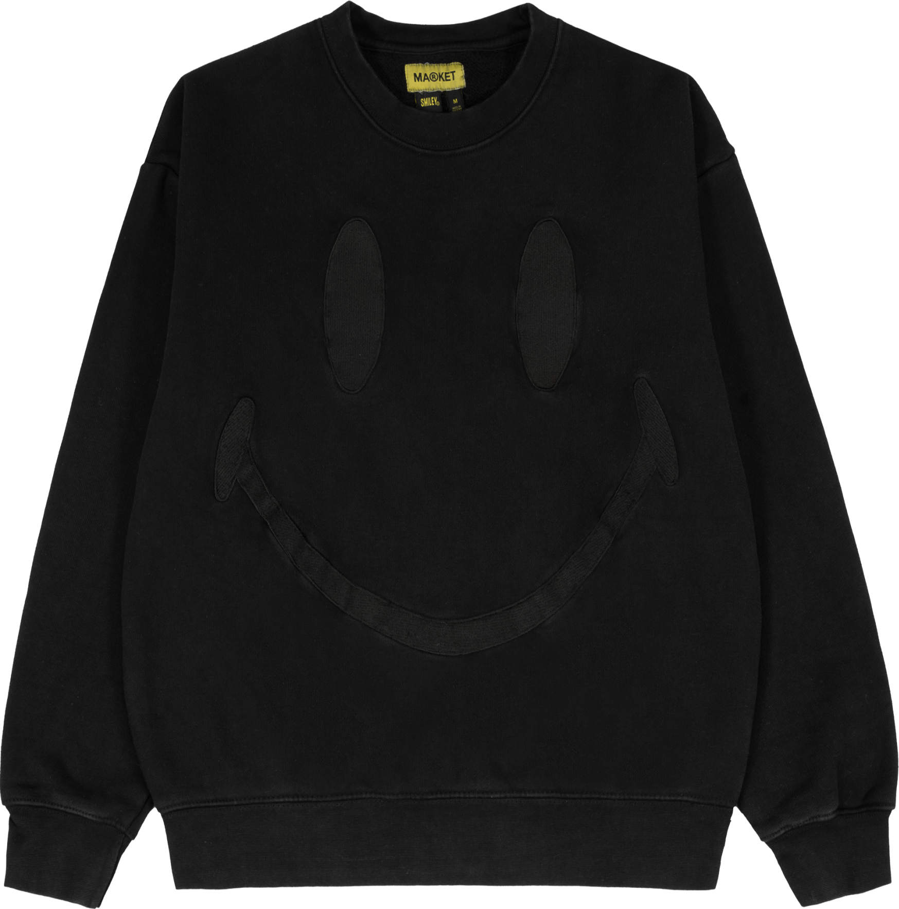 Market Smiley Oversized Sweatshirt Schwarz