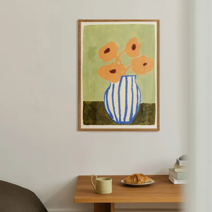 The Poster Club - Pink Flowers von Carla Llanos, 30 x 40 cm
