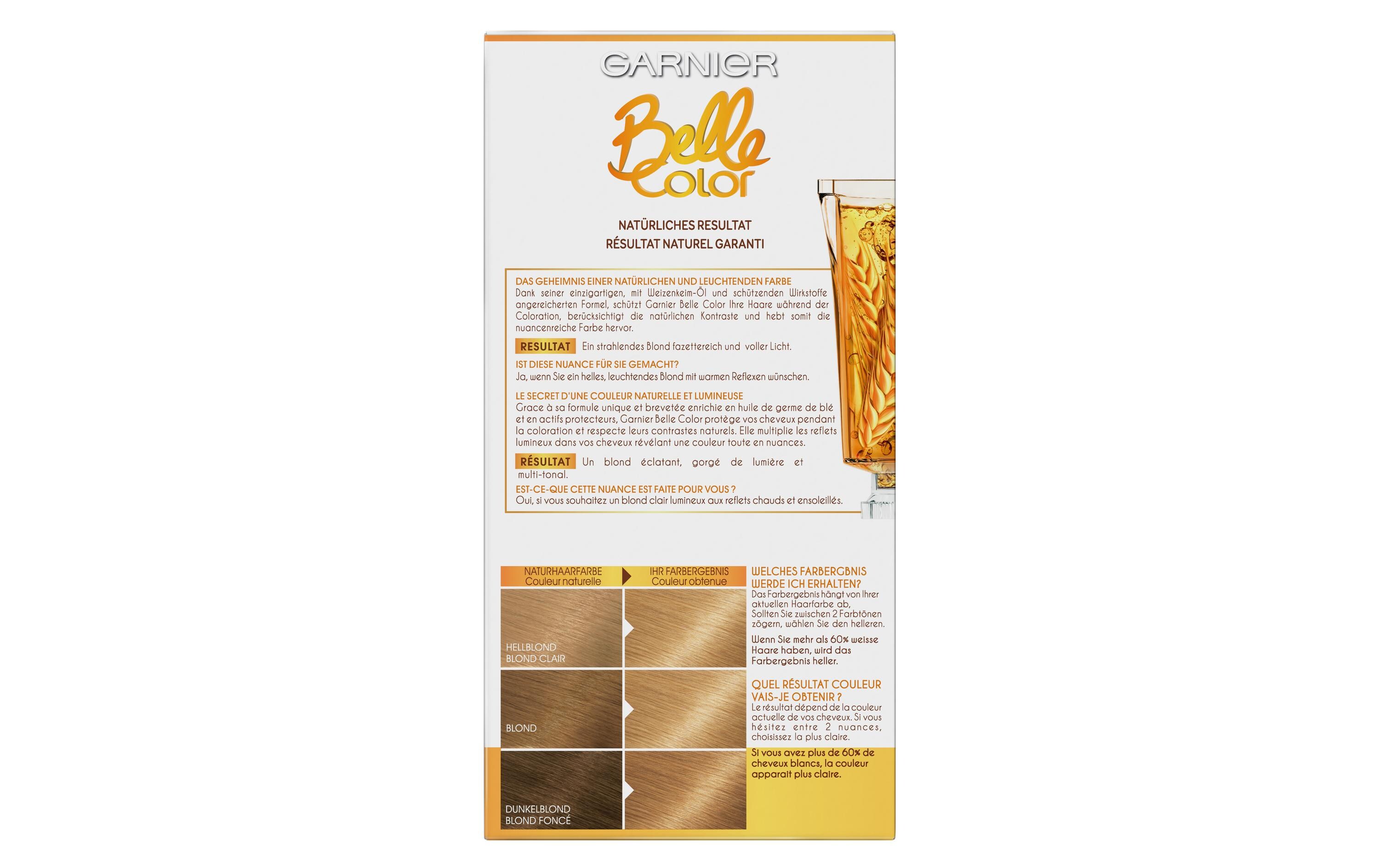 Haarcoloration Belle Color 83 Helles GoldblondPermanente Haarfarbe für einen natürlichen Farbton
