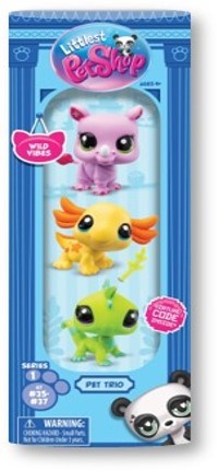 Littlest Pet Shop - Pet trio in tube - Assorted
