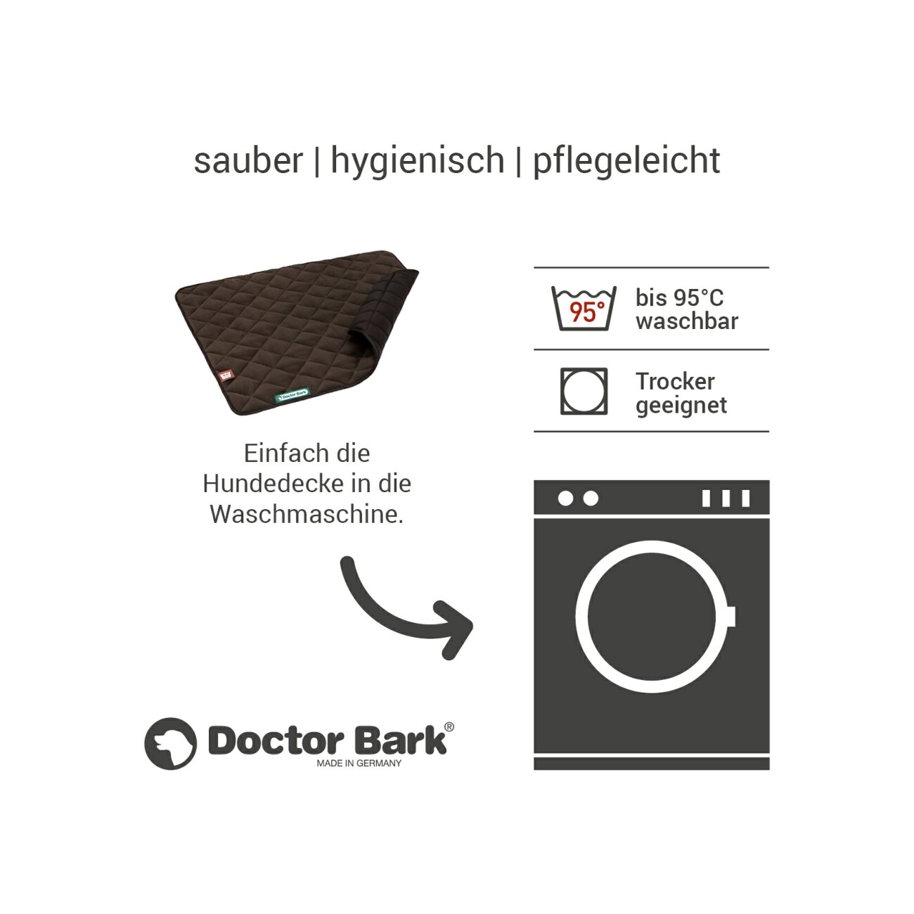 Doctor Bark Fleece Wendedecke braun M