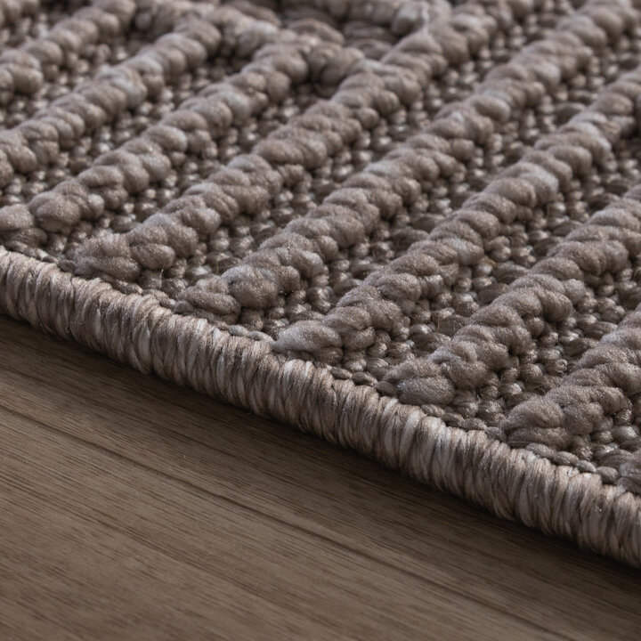 Loper vloerkleed - Hidde 3D Maze Taupe |  Duurzaam design