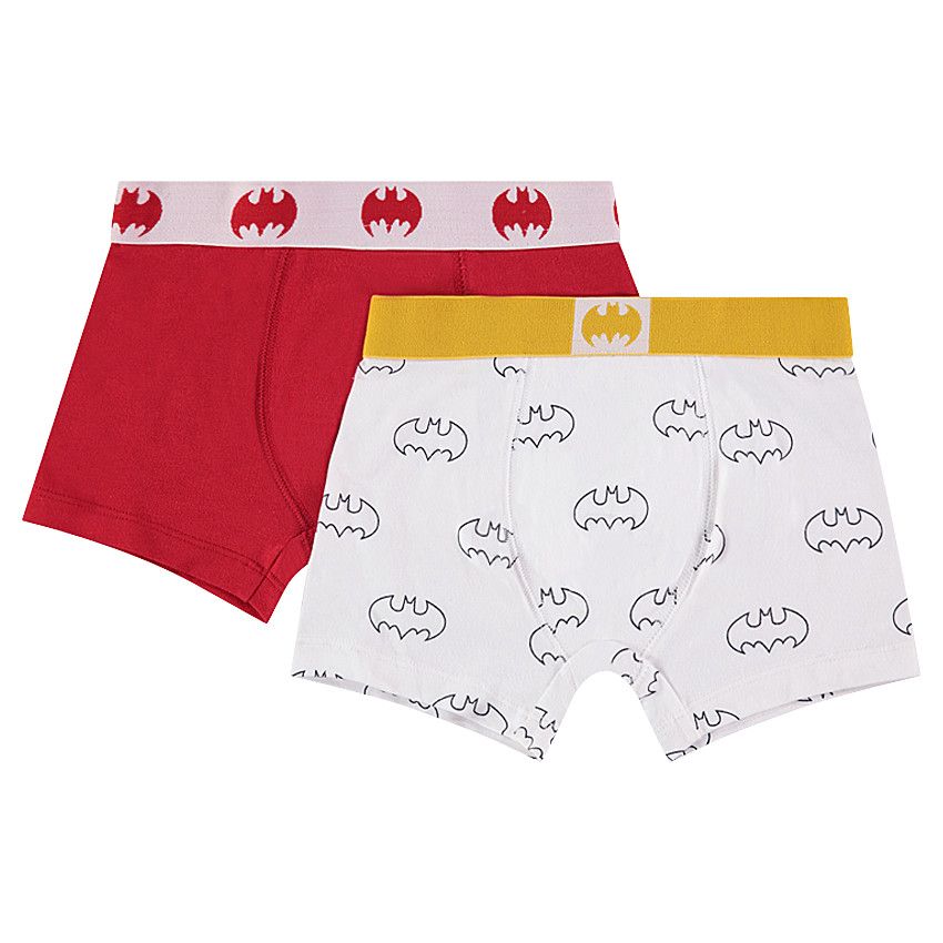 Lot de 2 Boxers en coton BATMAN - Rouge