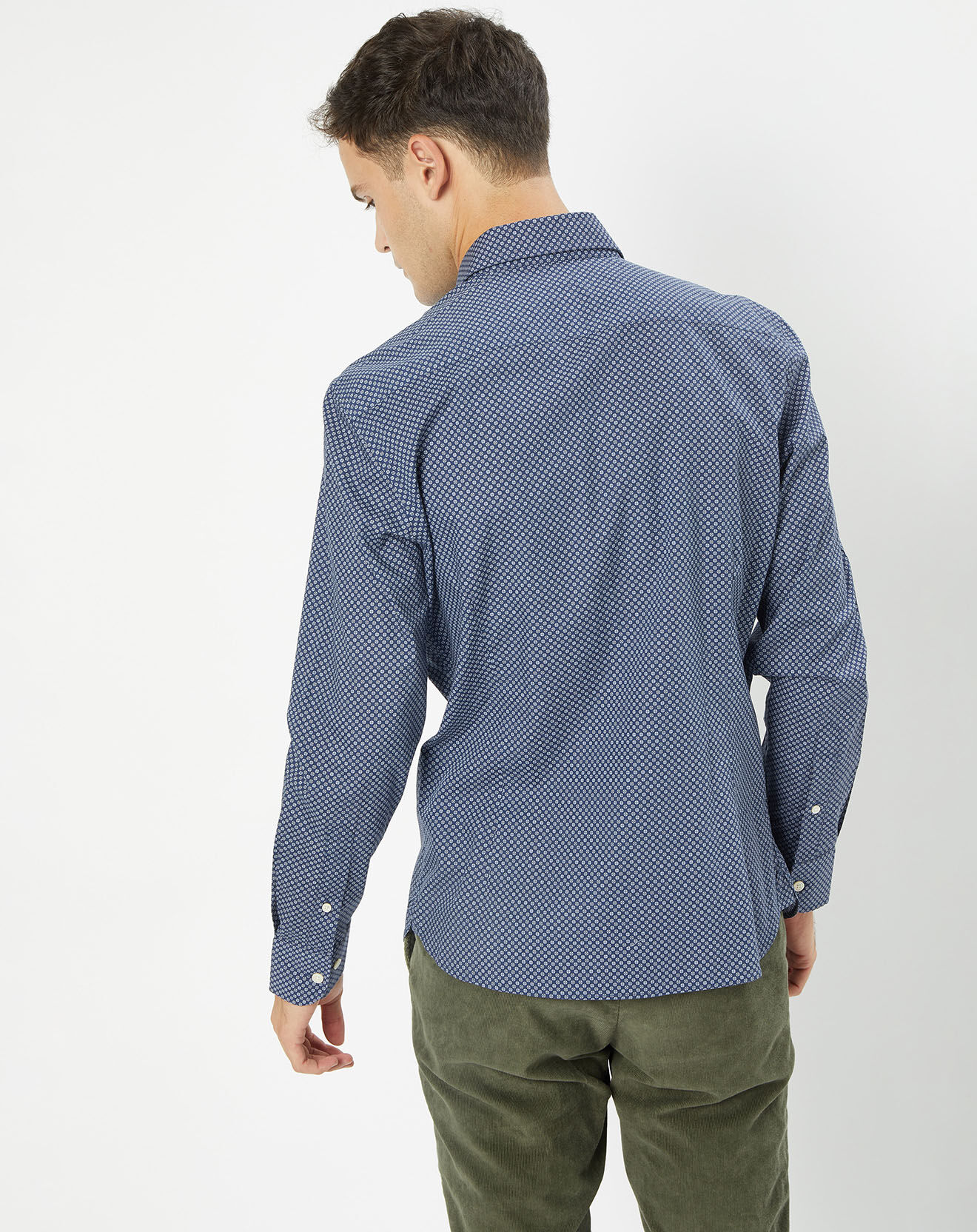 Hackett London Chemise Slim Fit imprimée bleu foncé