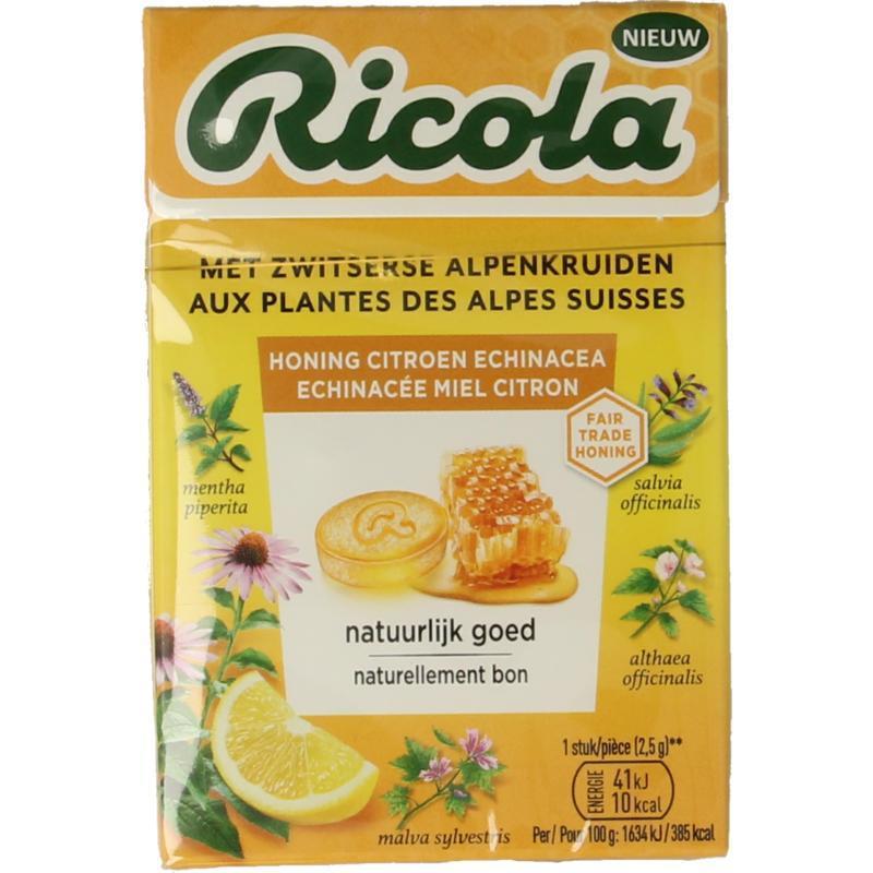 Ricola Kruidenpastilles Honing Citroen Echinacea 20 x 50 G