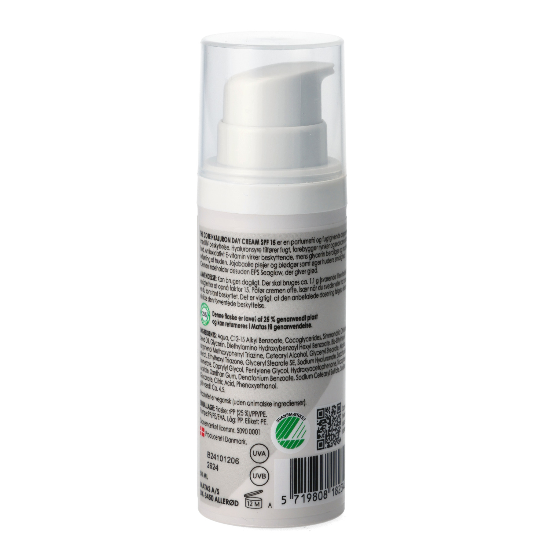 Matas Striber Hyaluron Day Cream SPF 15 Uden Parfume 50 ml