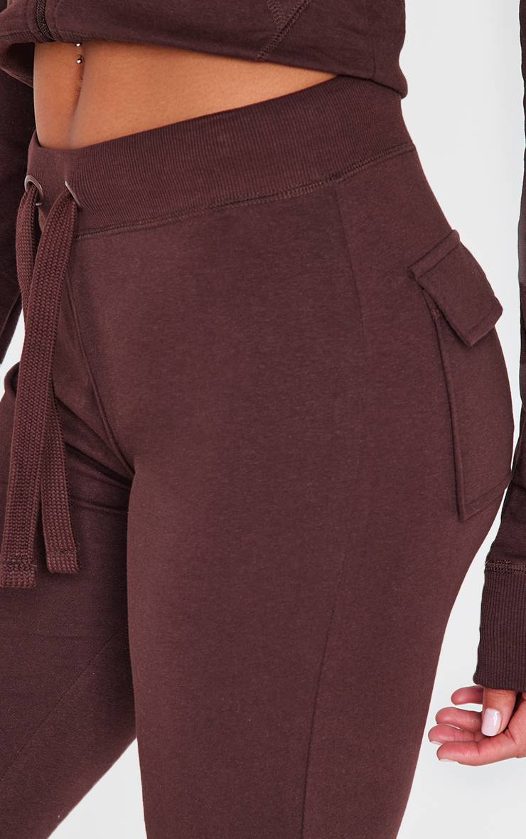 Chocolat Pantalon Évasé Skinny Taille Basse Coordonné