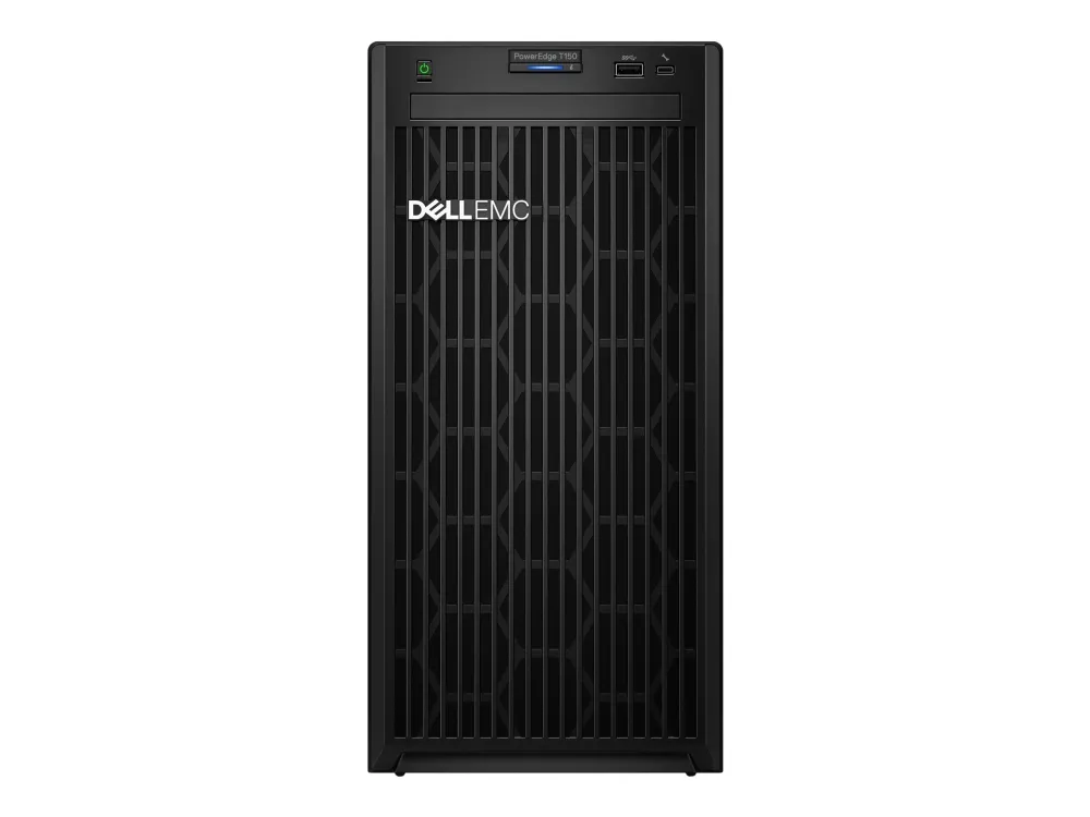 Dell PowerEdge T150 - Server - MT - envejs - 1 x Xeon E-2314 / op til 4.5 GHz - RAM 8 GB - HDD 1 TB - Matrox G200 - Gigabit Ethernet - intet OS - skærm: ingen - sort - BTP - med 3 års Basic Onsite