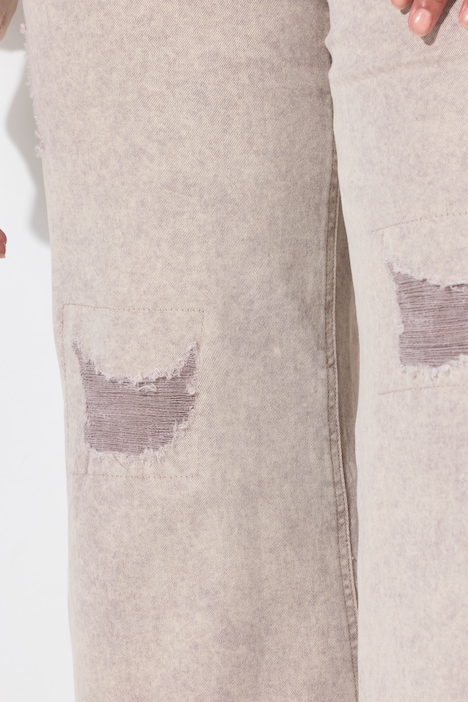 Jeans, weites Bein, Destroy-Effekte, 5-Pocket