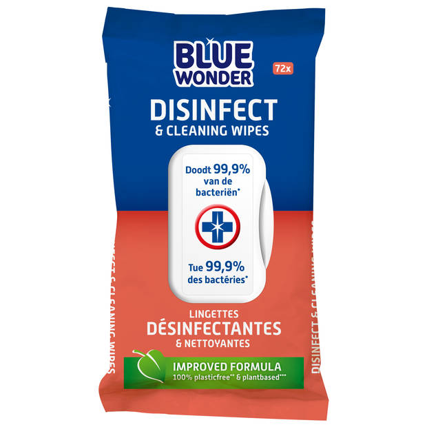 Blue Wonder Disinfect & Cleaning Wipes 72 st.