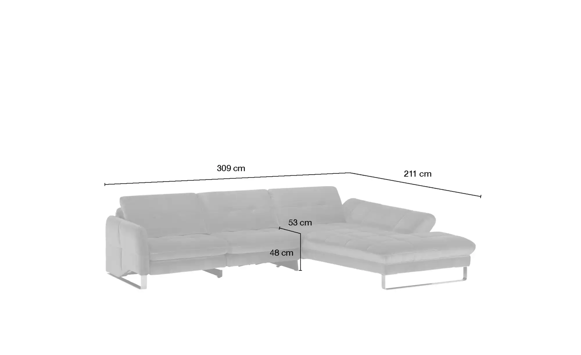 JOOP! Ecksofa mit Relaxfunktion Move 8152