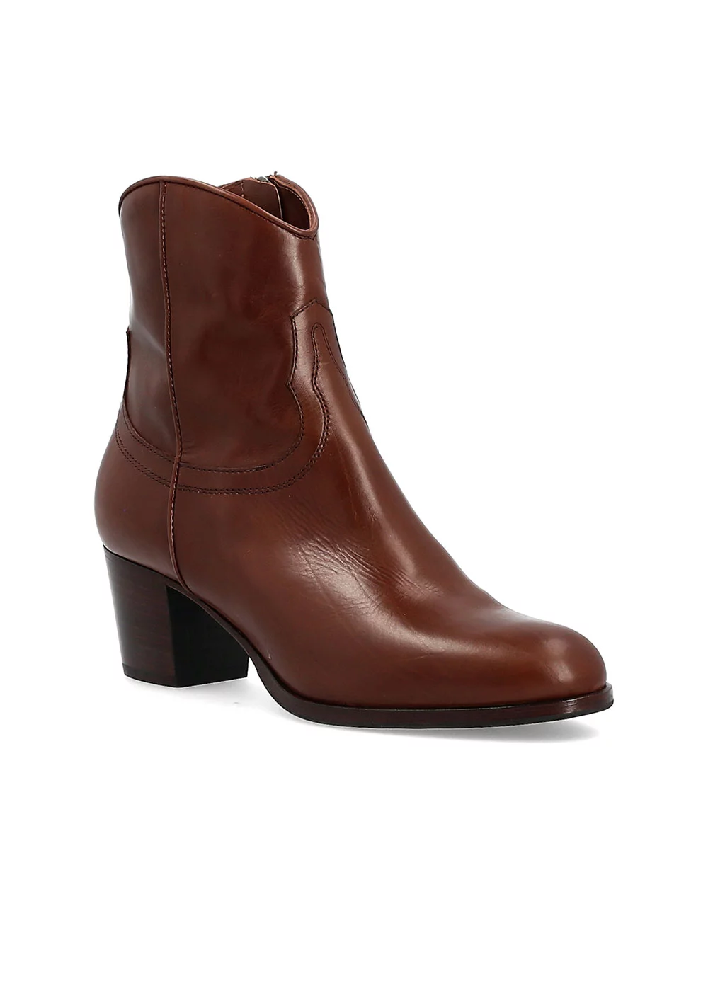 BOOTS SANTERRE CUIR MARRON