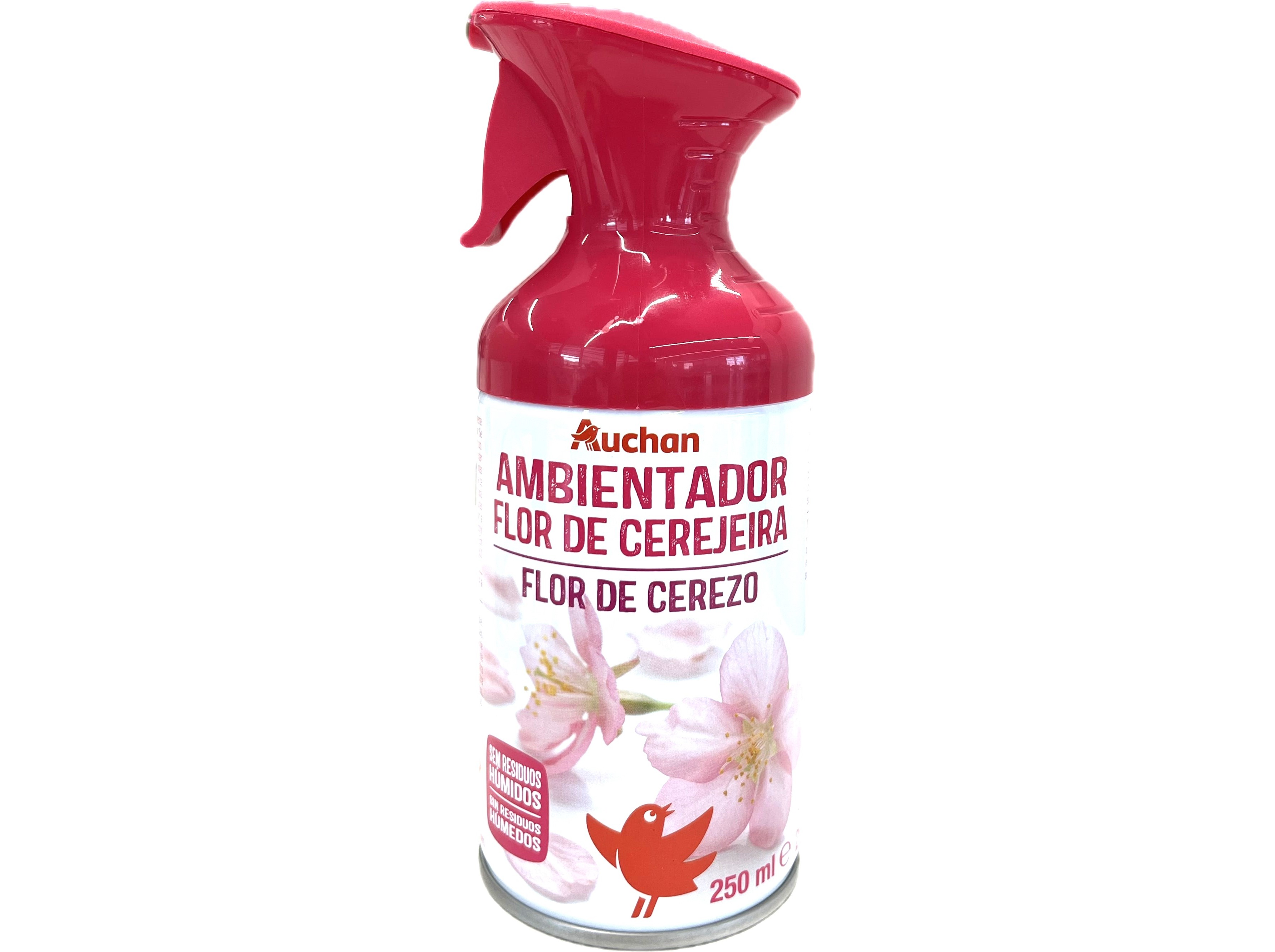 AMBIENTADOR AEROSSOL AUCHAN FLOR DE CEREJEIRA 250ML