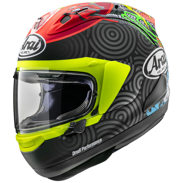 Arai - Casque RX-7V Evo Replica Suzuki Carbone / Jaune fluo / Rouge