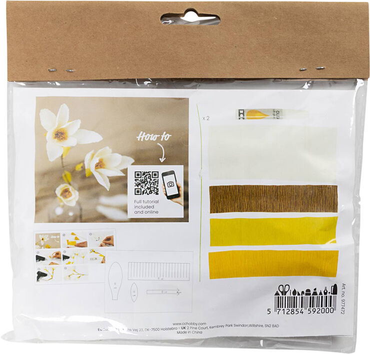 Creativ Company Mini DIY Kit Crepepapir, Magnoliagren