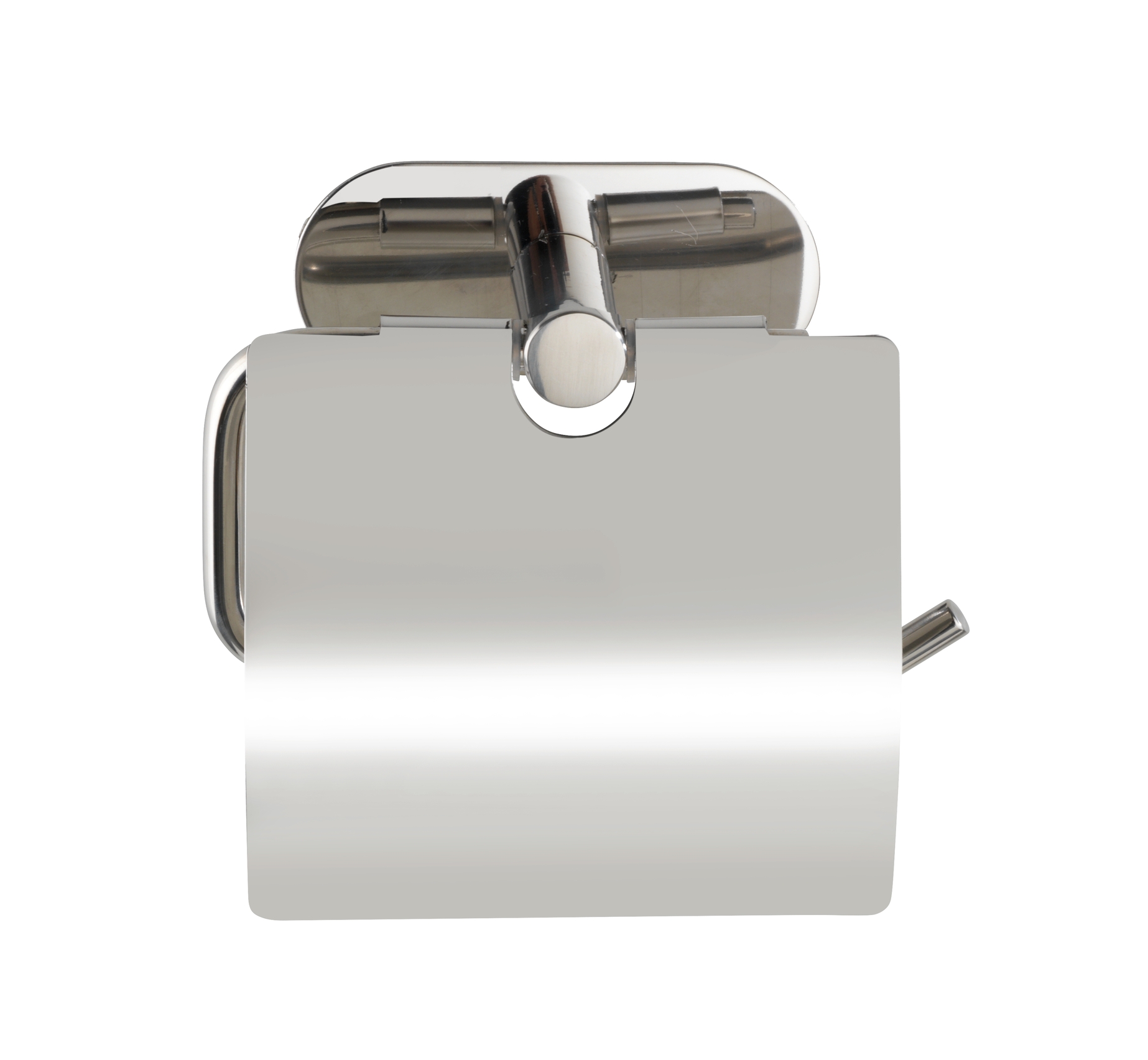 Wenko Orea turbo-loc toiletrolhouder met deksel RVS glans