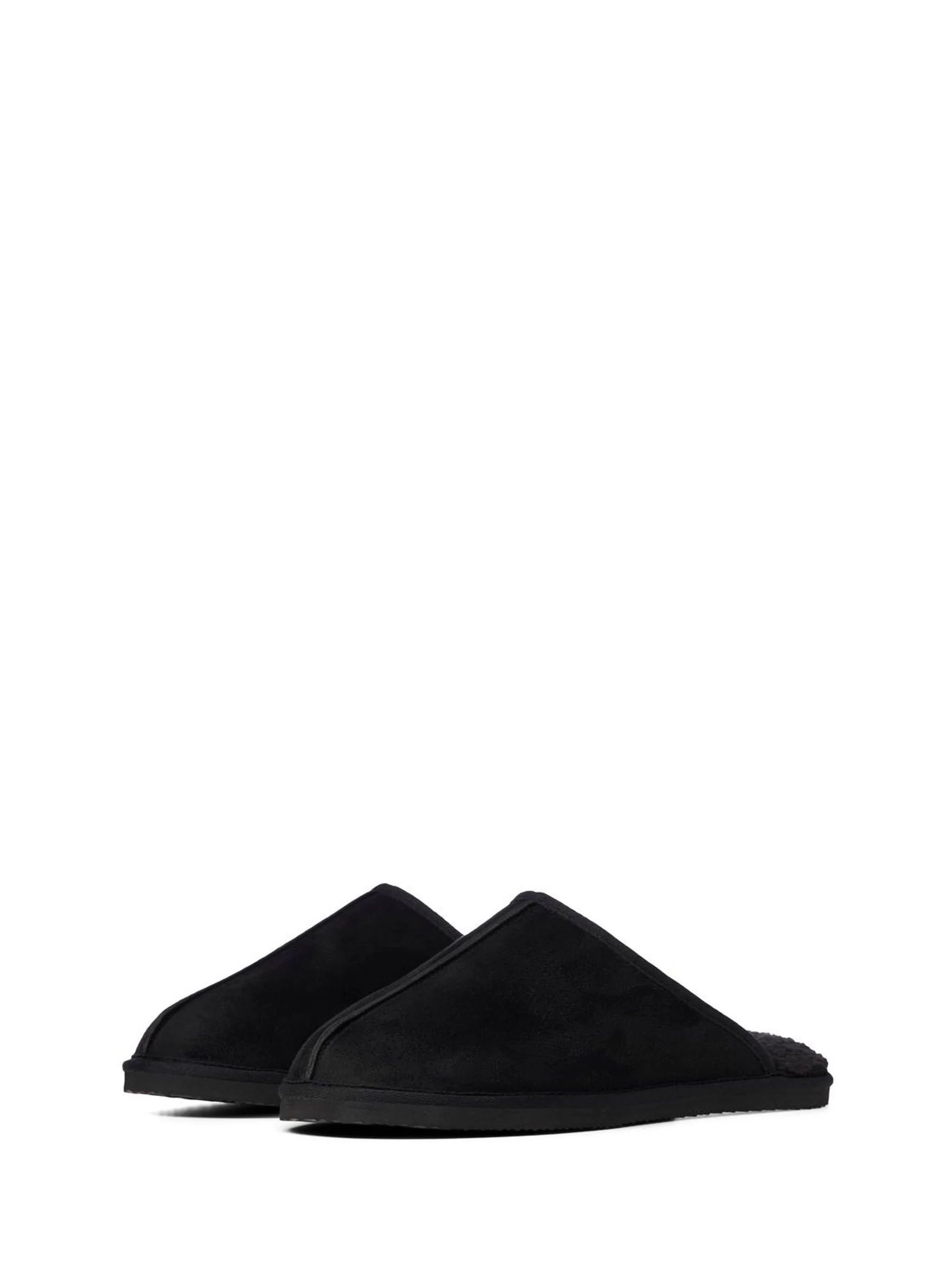 Zwart - Jack & Jones Fleece Lined Mule Slippers
