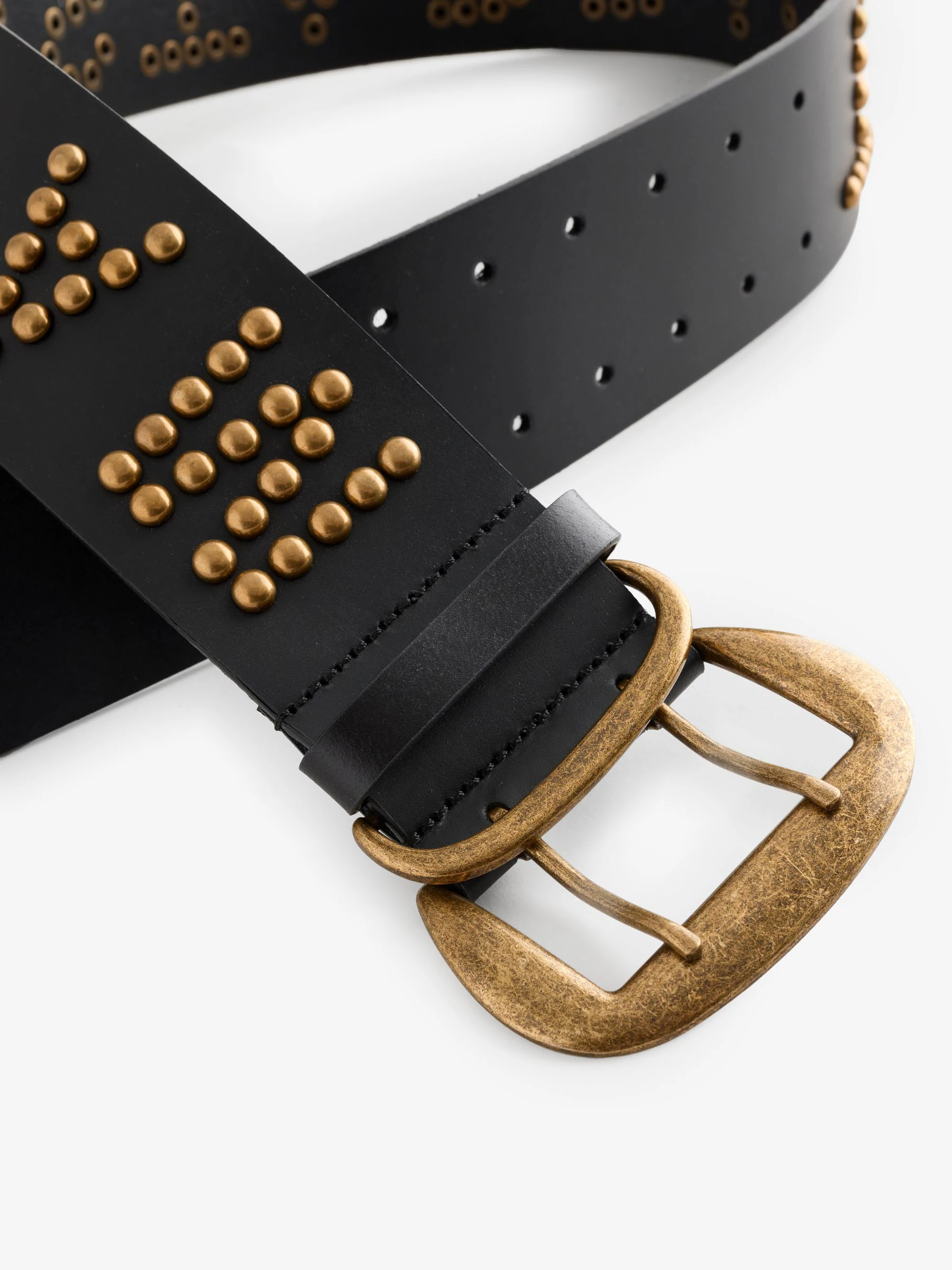 Rockett St George Leather Magic and Star Dust Chunky Studded Belt