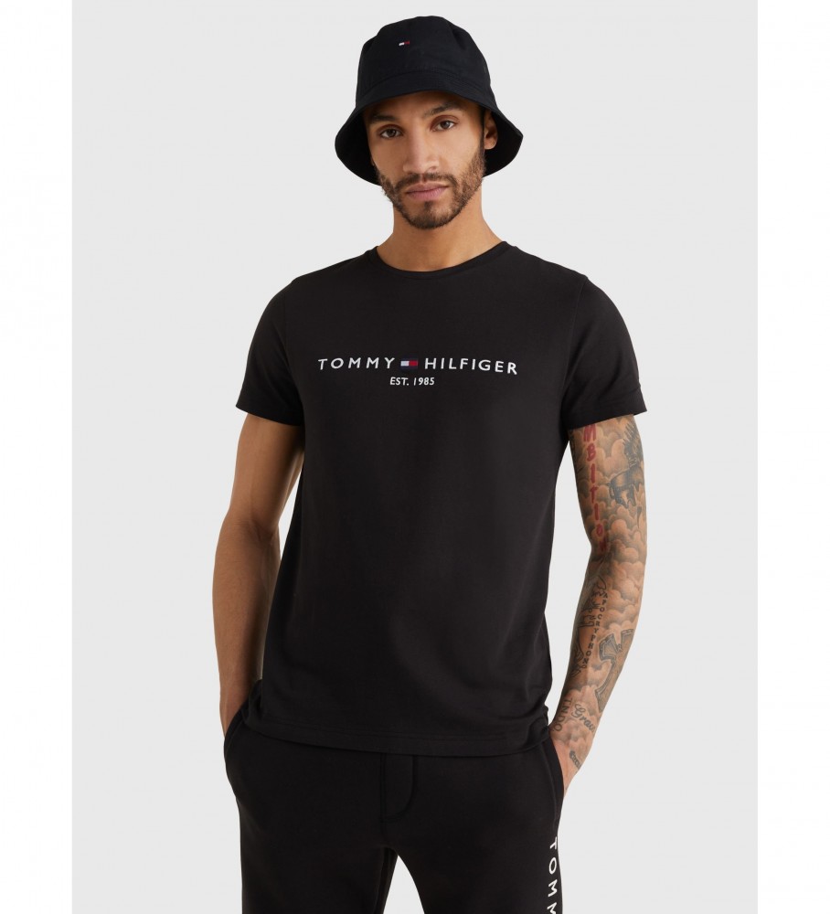 Camiseta Tommy Hilfiger Core Tommy Logo 1985 Preta