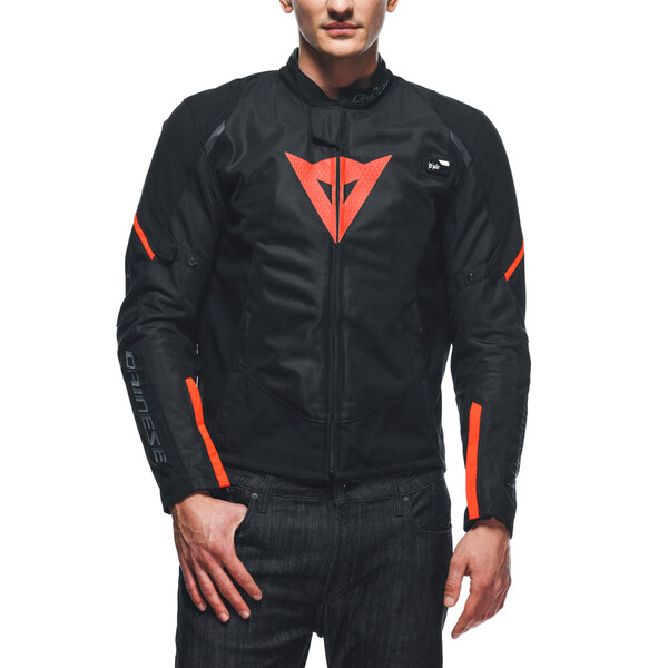 Dainese - Gilet Airbag Smart Jacket LS Sport Noir / Rouge fluo