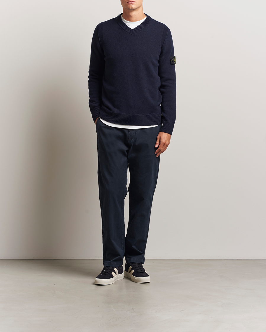 Stone Island Cotton Twill Stretch Chino Navy