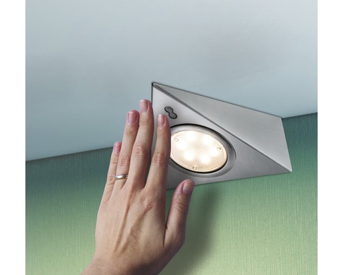 Paulmann LED Sensor Onderkastverlichting Set 3x170 lm 2700 K ijzer/geborsteld 3 stuks 12V