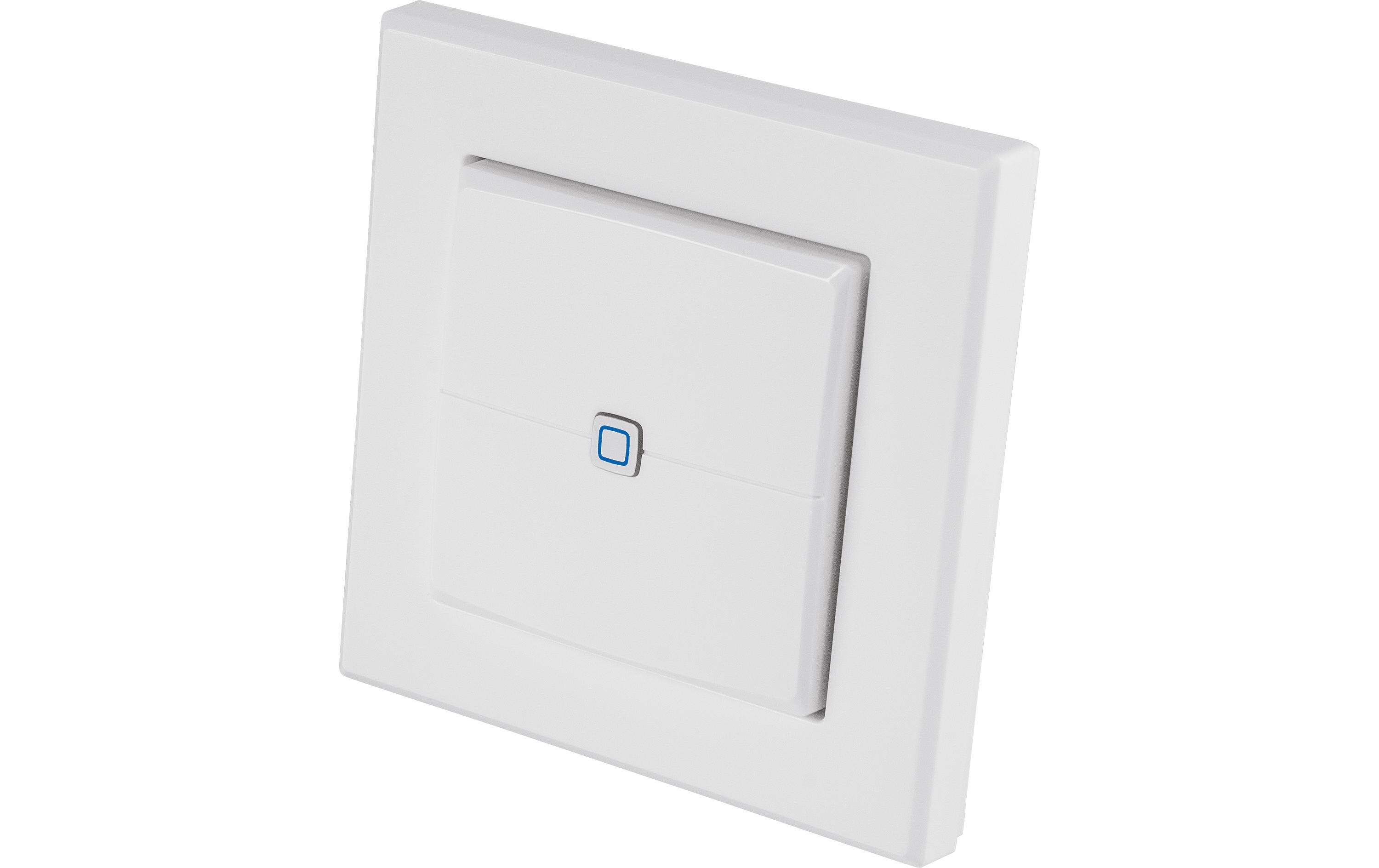 Smart Home Wired Wandtaster 2-fach, WeissWandtaster mit 2 Tasten fürs Smart Home HmIPW-WRC2, HmIPW-WRC2-A