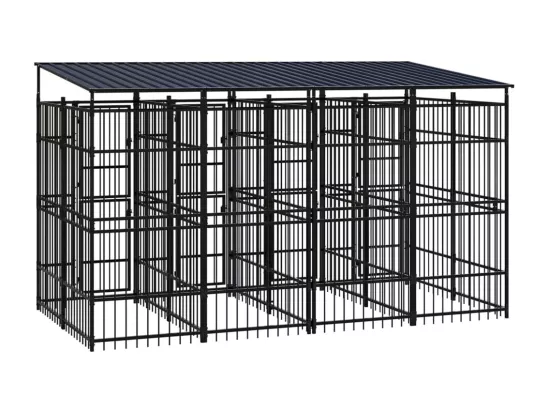 Chenil cage enclos pac noire 384 x 192 x 200 cm 02_0041765
