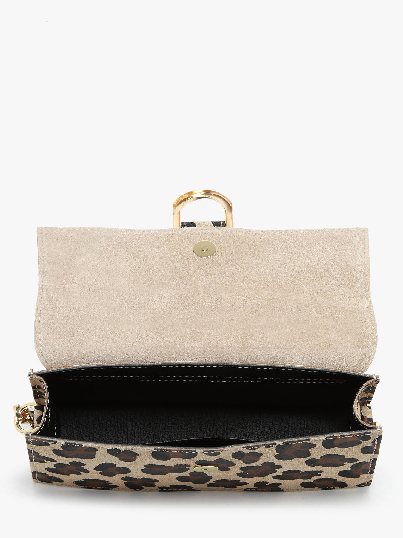 sac port paule Velvet leopardo cuir MILANO