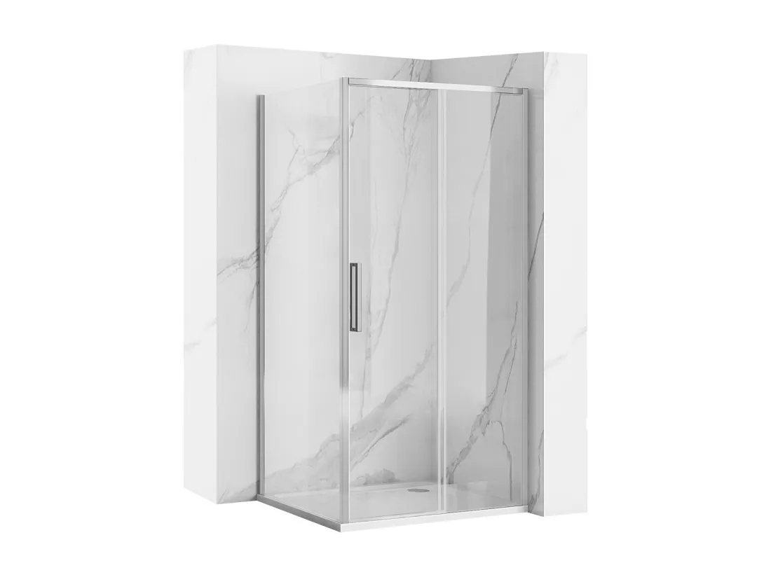 Cabine De Douche Rea Rapid Slide 100X90 Chrome