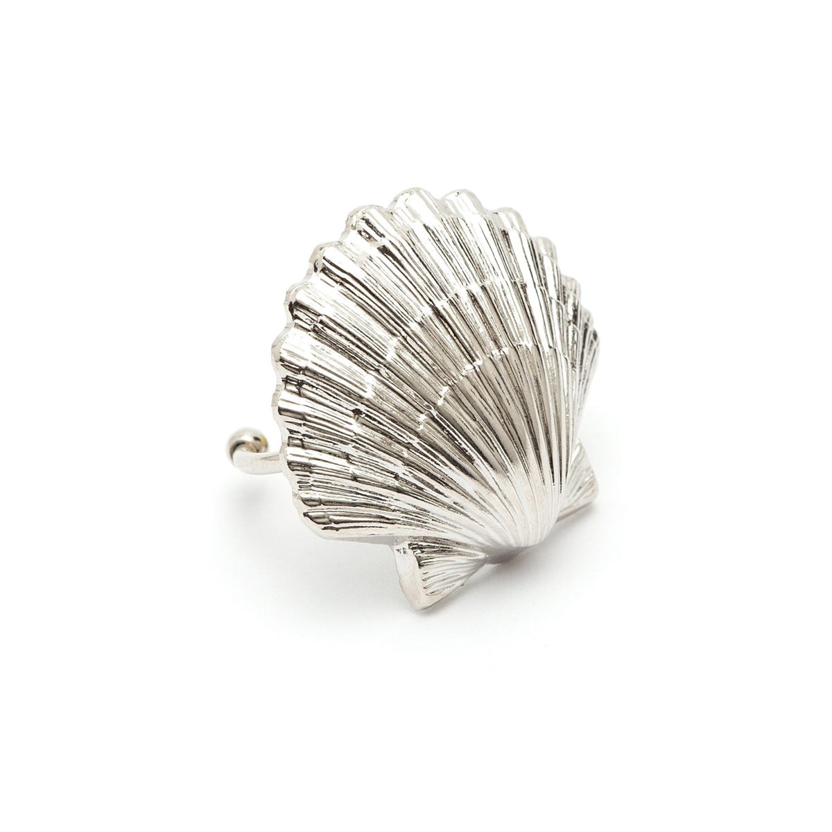 maxi bague coquillage plaqué argent - NÉRÉE