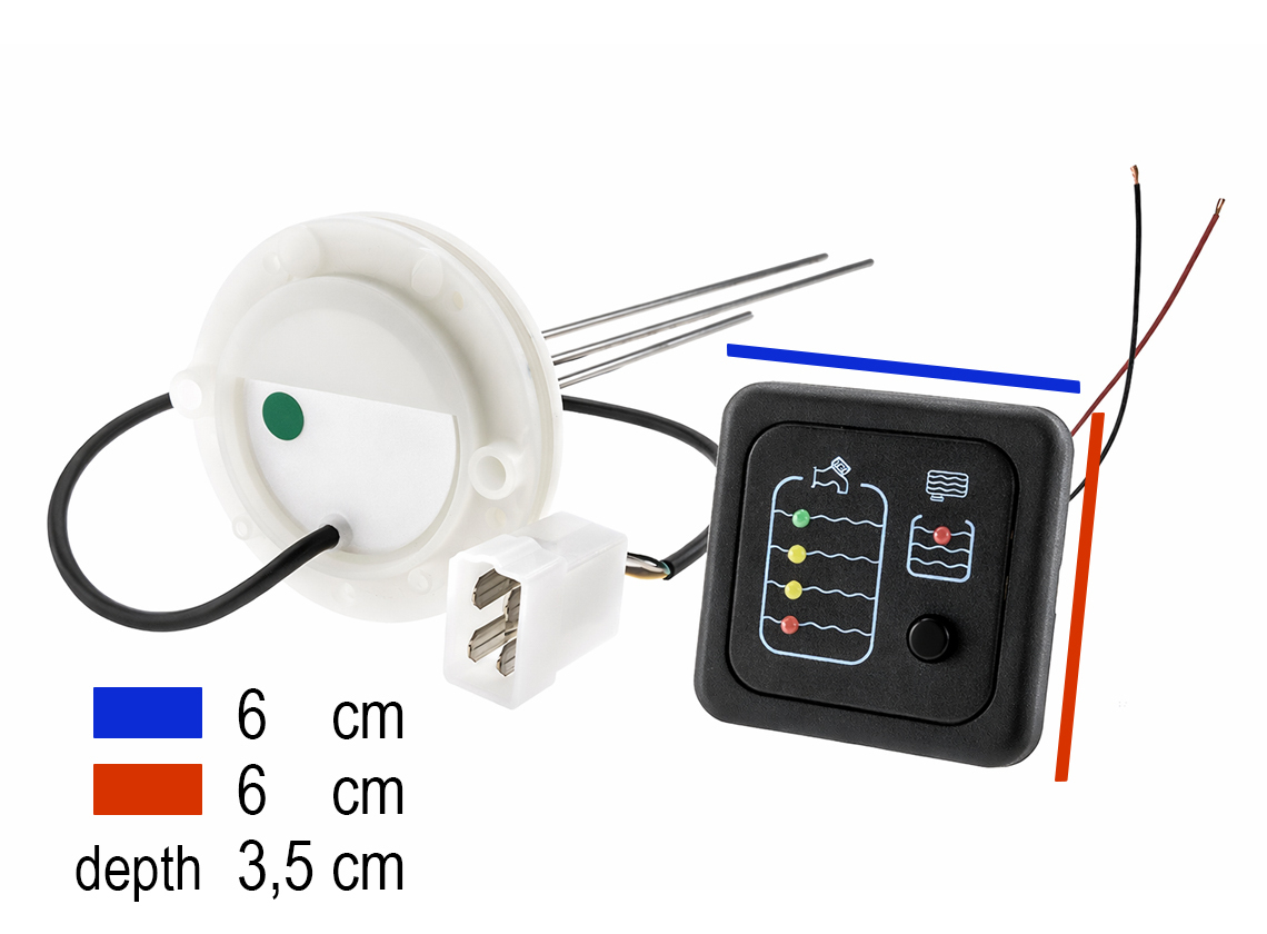 BBA LED schoon- en vuilwatertankmeter