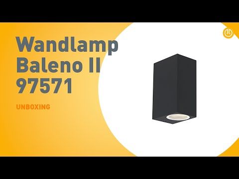 Moderne wandlamp zwart 2-lichts IP44 - Baleno