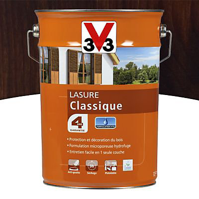 Lasure extérieure classique V33 Chêne foncé 5L - 4 ans