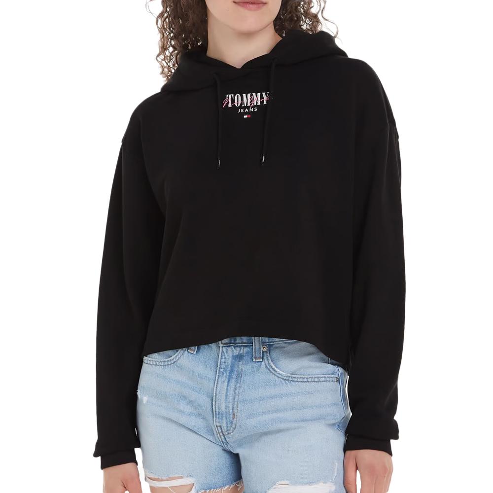 Tommy Hilfiger Sweat à Capuche Noir Femme Tommy Hilfiger Essential