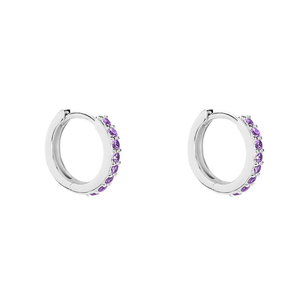 Créoles Rio Argent Blanc Oxyde De Zirconium