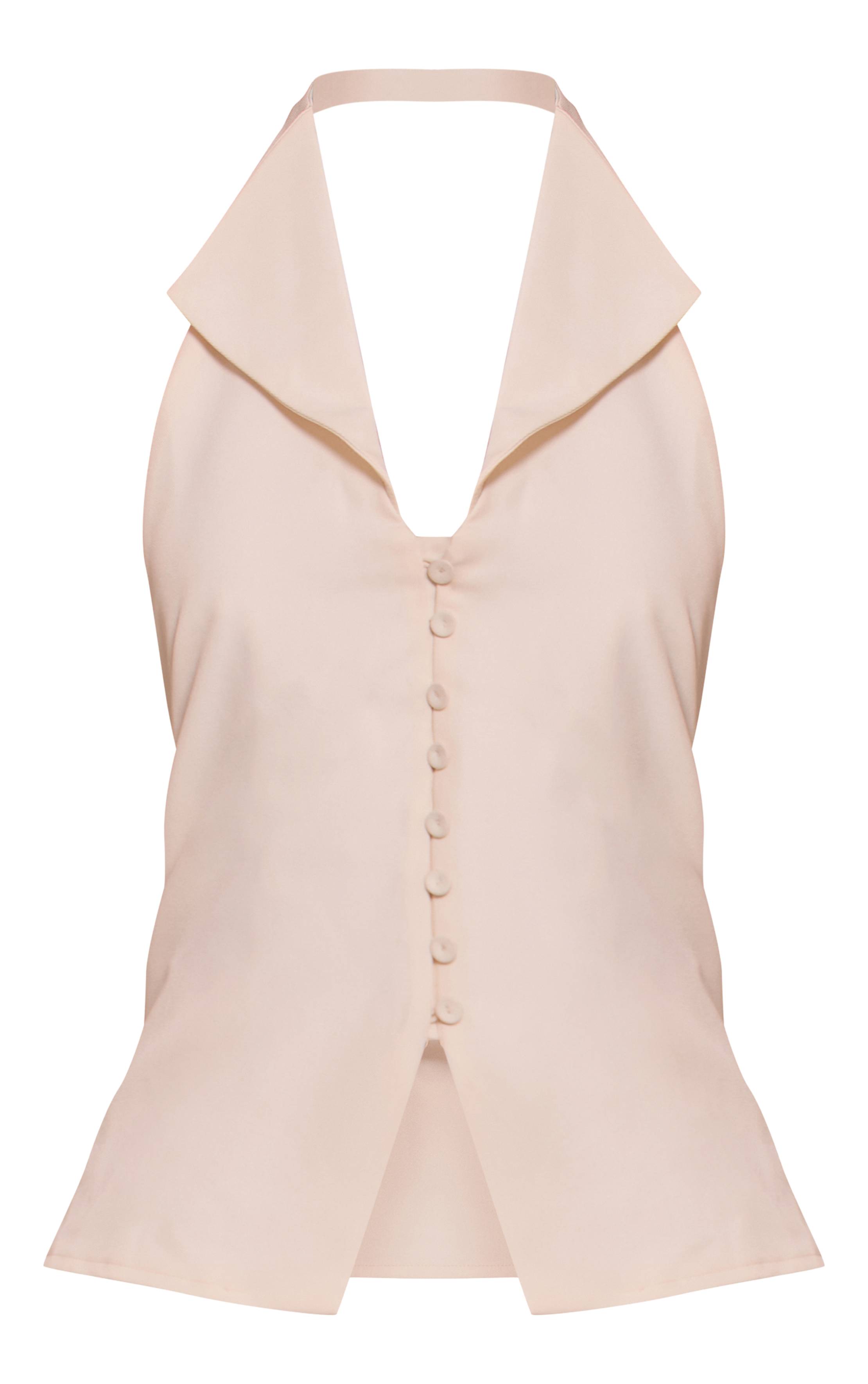 Crème Combinaison Pantalon Droit Avec Gilet